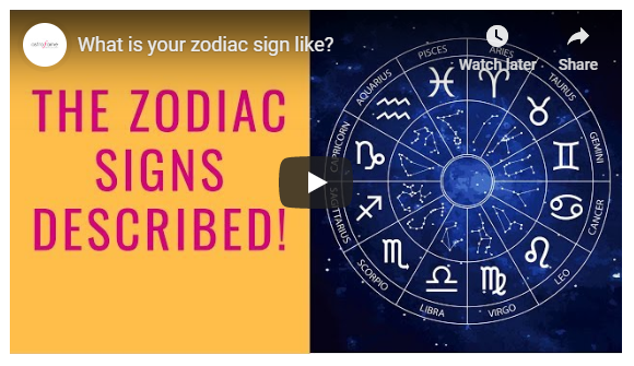 Zodiac sign video