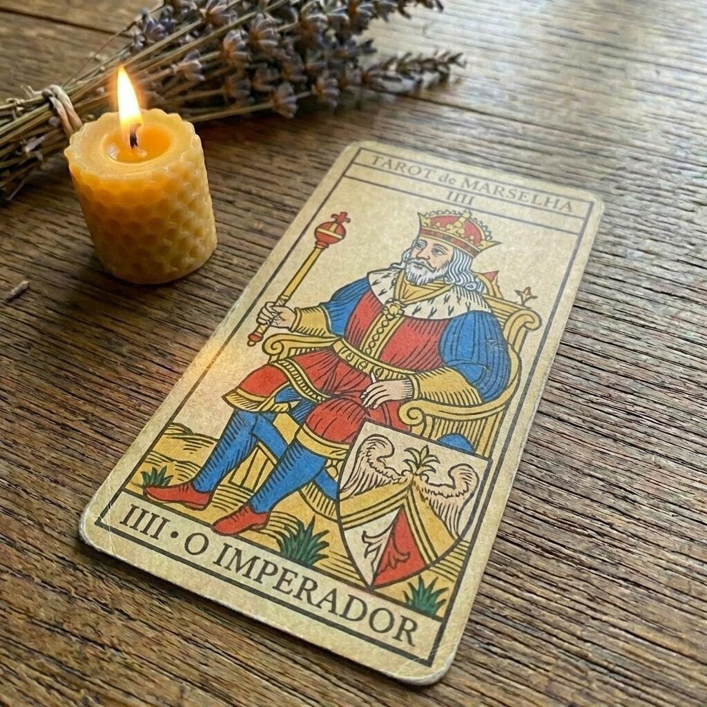 Imperador - Carta do Tarot de Marselha associada à hora igual 04h04