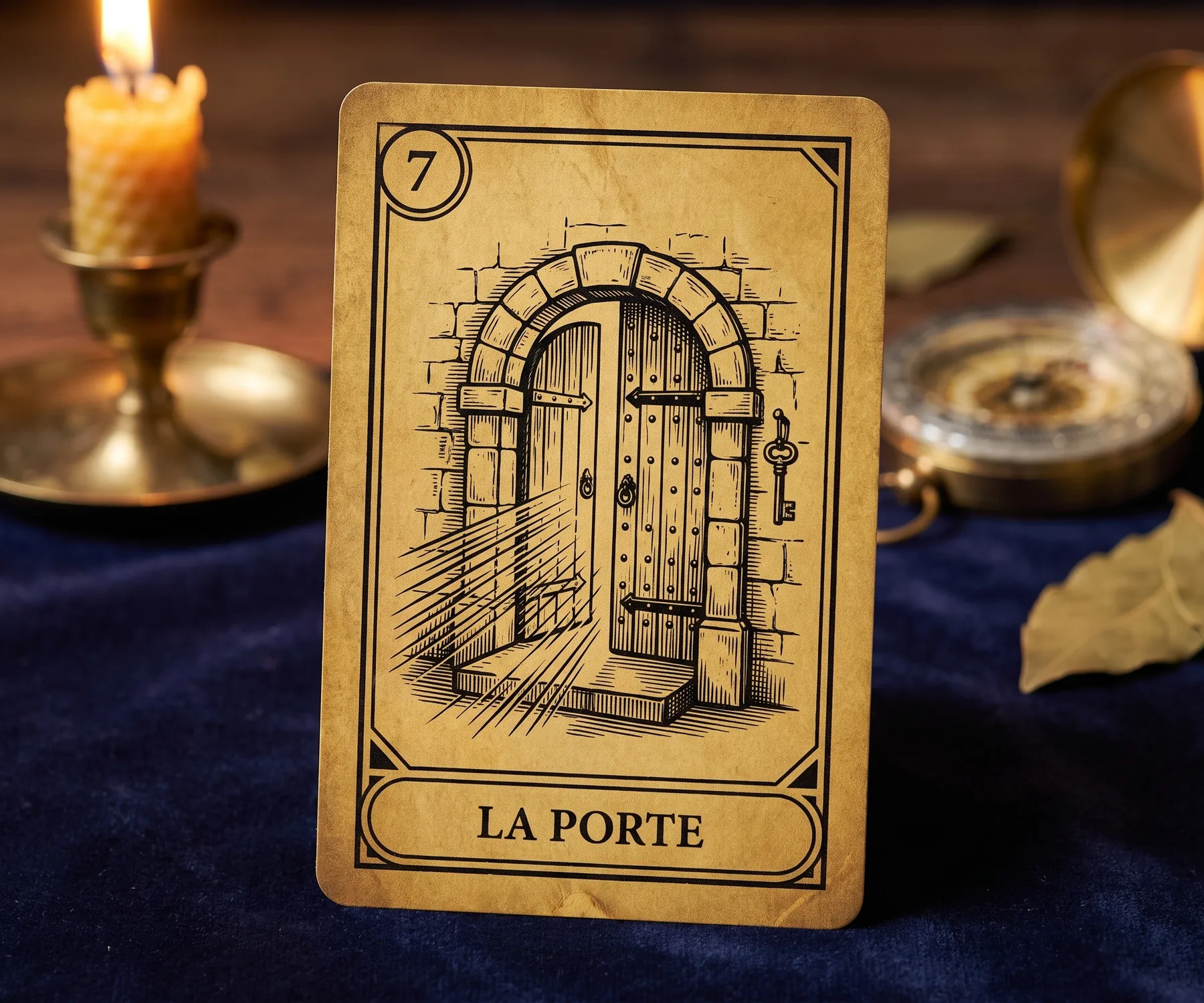 La lame 7 de l'Oracle de la Triade, La Porte