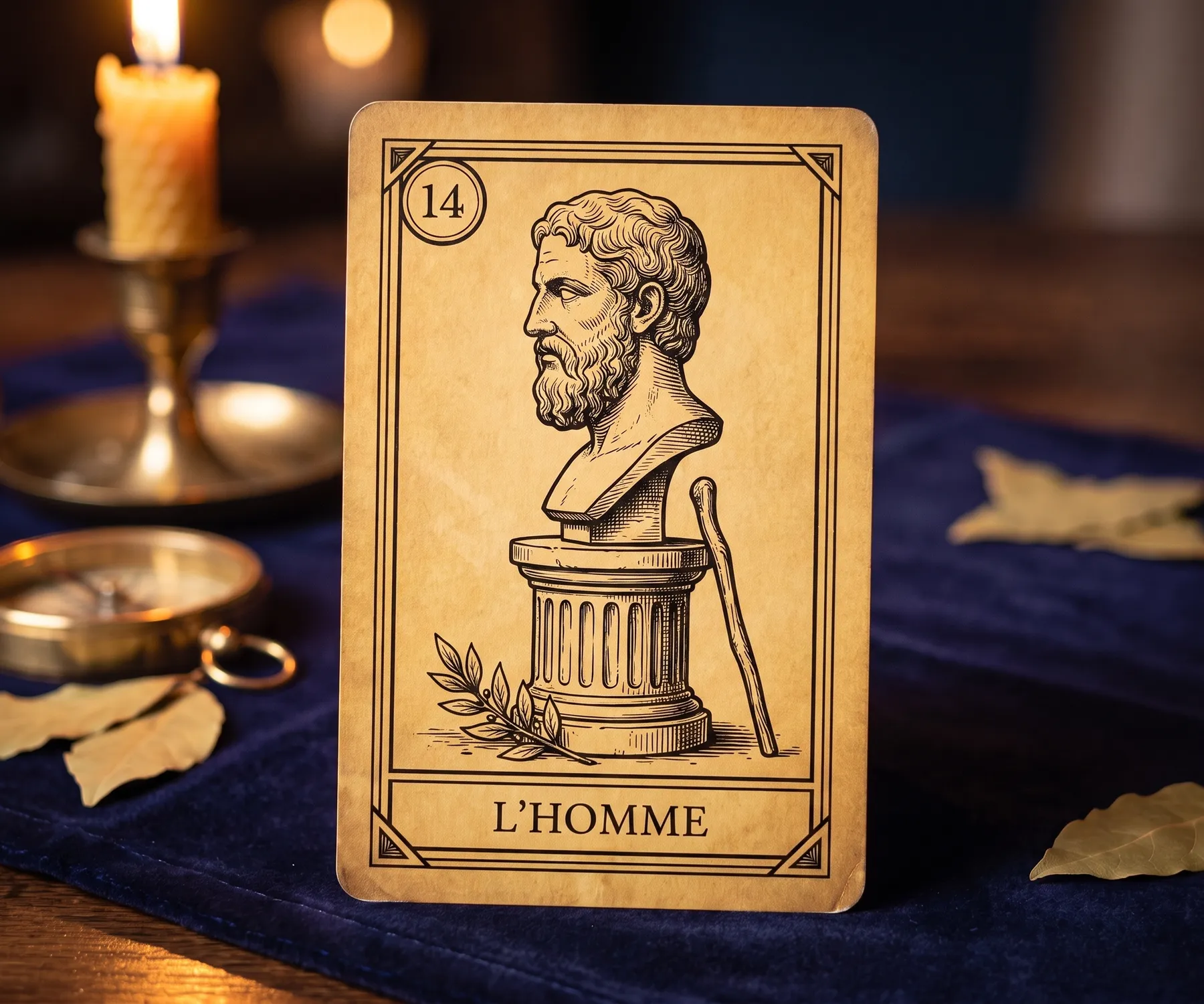 La lame 14 de l'Oracle de la Triade, L'Homme