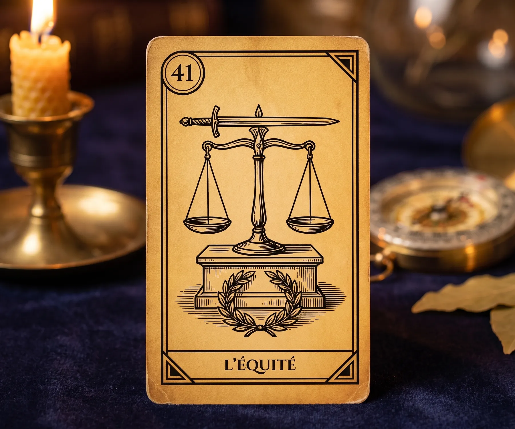 La lame 41 de l'Oracle de la Triade, L'Équité