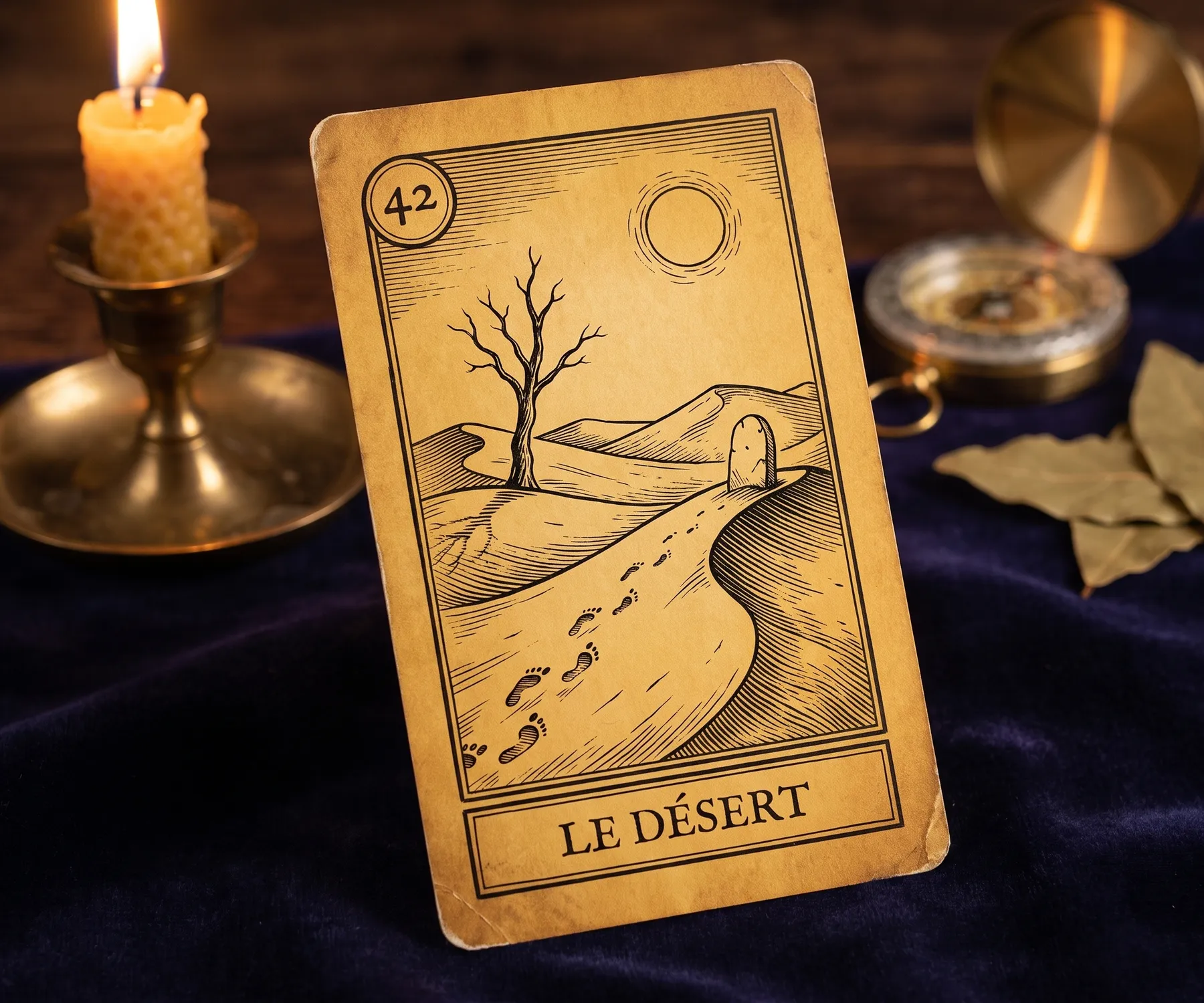 La lame 42 de l'Oracle de la Triade, Le Désert