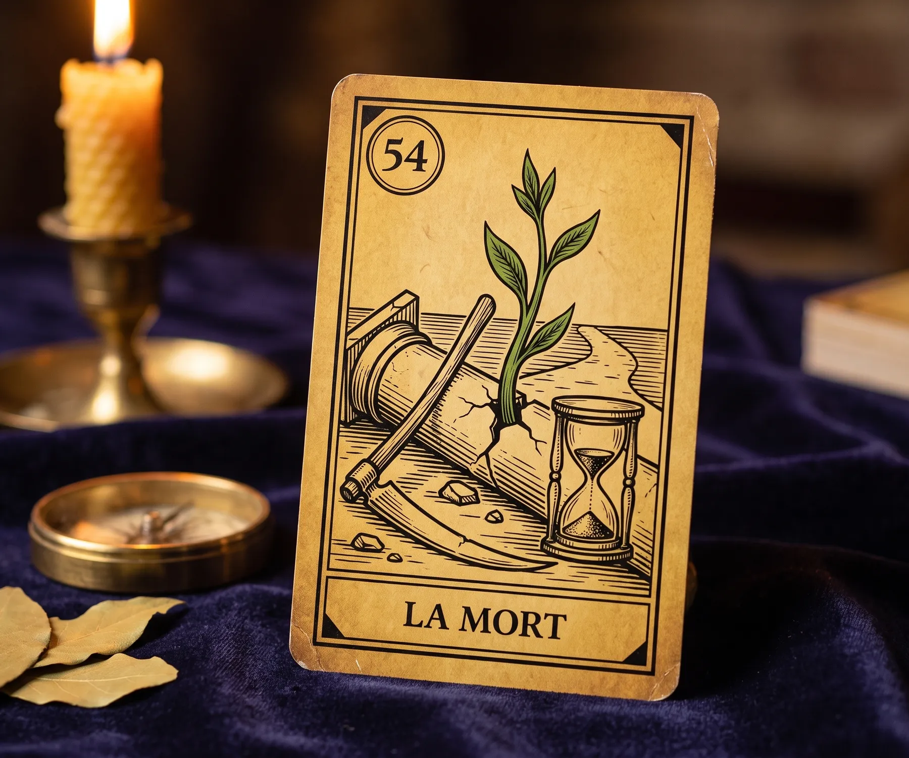 La lame 54 de l'Oracle de la Triade, La Mort