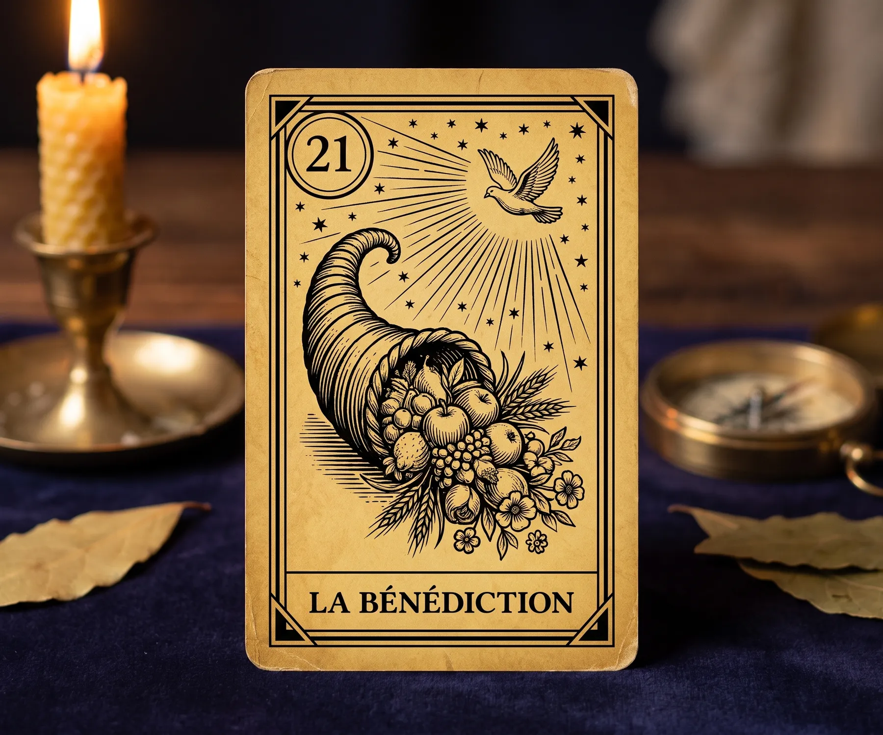 La lámina 21 del Oráculo de la Tríada, La Bendición