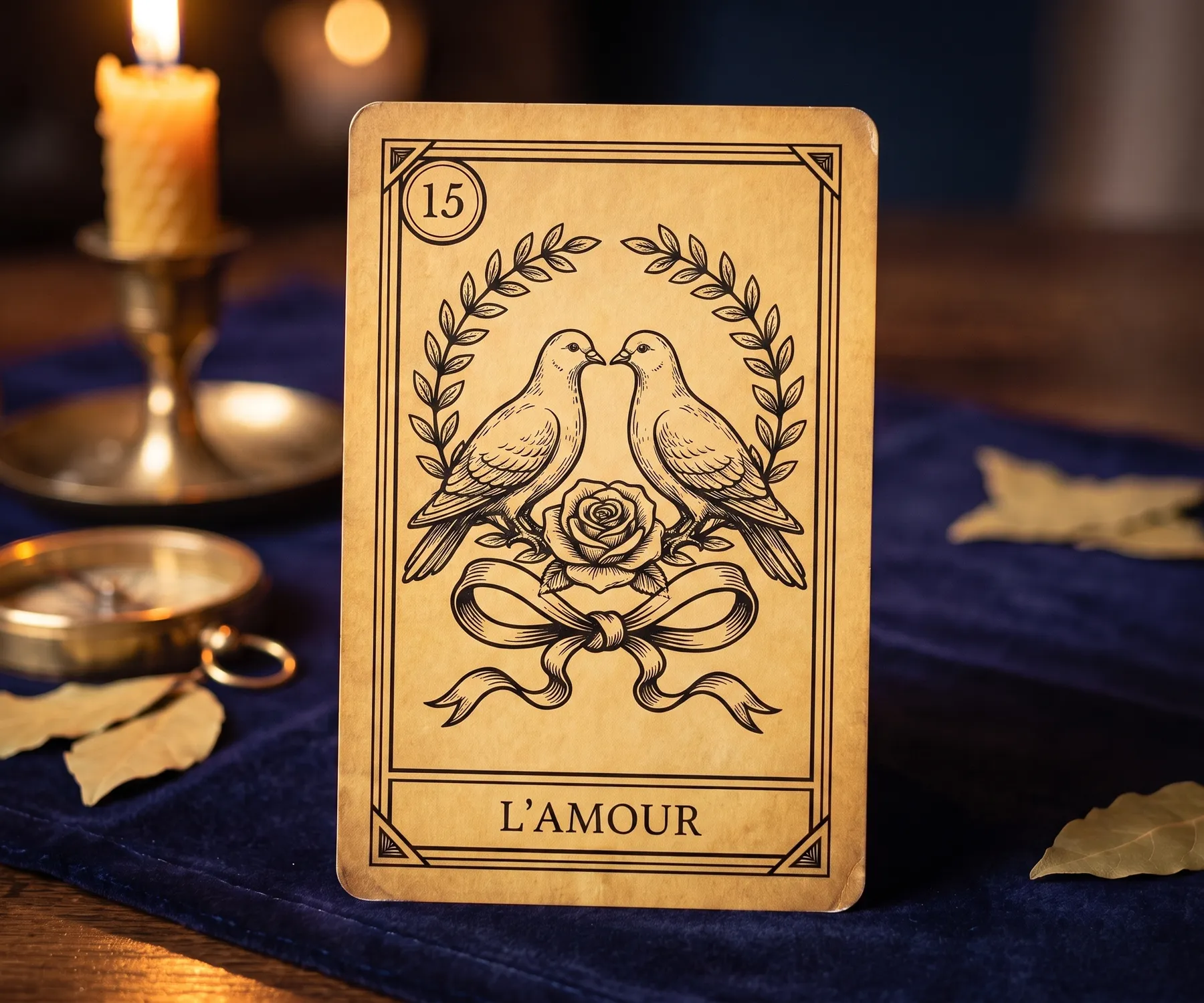 A lâmina 15 do Oráculo da Tríade, O Amor