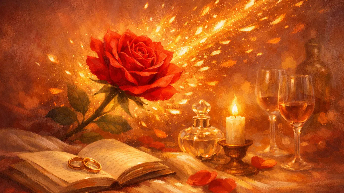 Ariete — il suo modo di baciare, illustrazione romantica