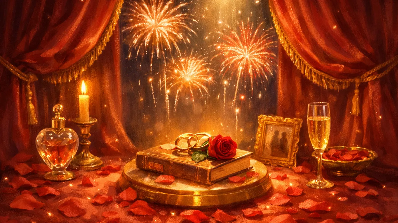 Leone — il suo modo di baciare, illustrazione romantica