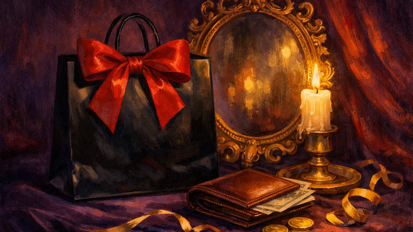 Escorpião — a sua Black Friday, ilustração de compras