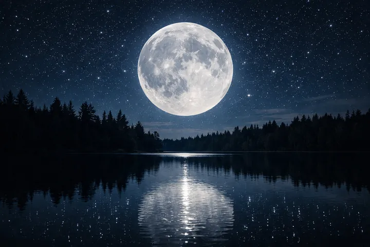 La Pleine Lune du Cerf 2026 en Verseau dans le ciel d'été