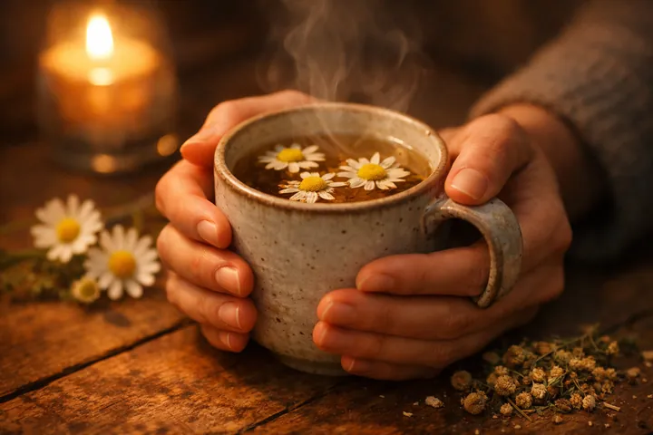 Rituel d'auto-tendresse : tisane du soir pendant la saison du Cancer