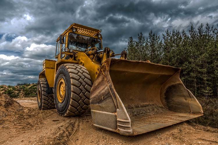 Bulldozer à pneus