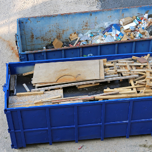 bennes pour les déchets de chantier