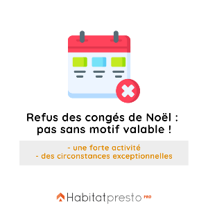 refus congés payés Noël