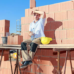 chaleur sur chantier boire