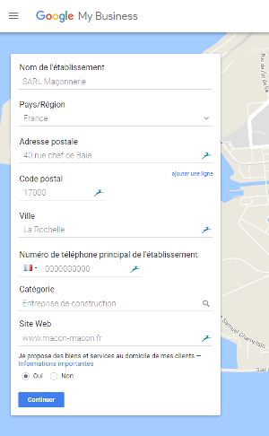 Etape 2 Google My Business