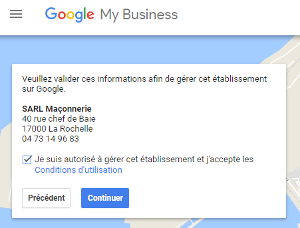 Etape 4 Google My Business